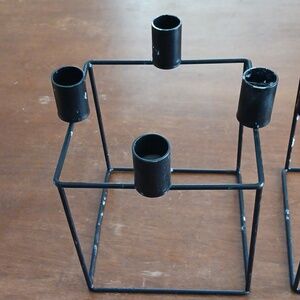 Modernist Y2K Cube Taper Candle Holder